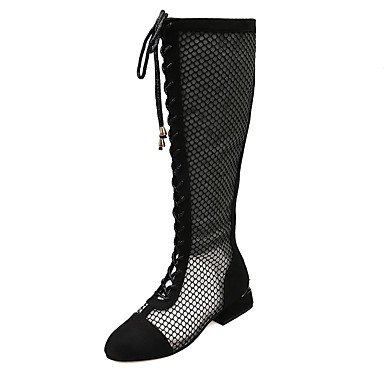 Women autumn and winter boots boots low-heeled shoes to wear closed-toe black knee high boots