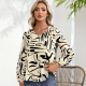 Fashion Irregular Printed Loose Top Women