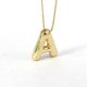 Glossy 26 Letters Copper Pendant Fashion Accessories DIY Ornament Necklace