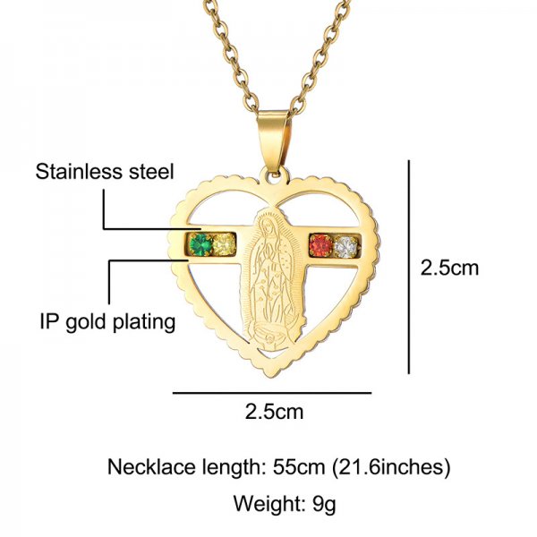 Our Lady Of Guadalupe Necklace Religious Jewelry