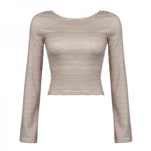 New Slim-fit Slim Backless Long-sleeved Top