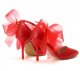 Butterfly Flower Wedding Shoes Strap Bridal Pointed High Heels