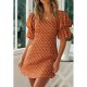 Women basic elegant slim dress, dot print