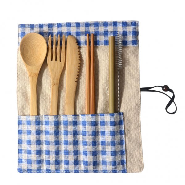 Portable Bamboo Tableware 6-Piece Set