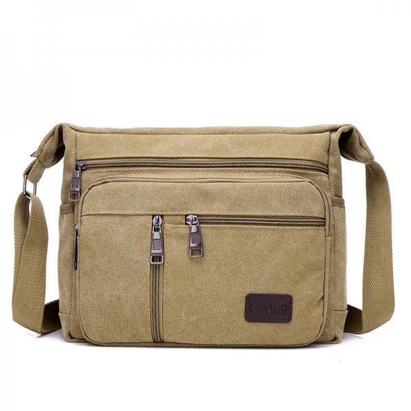 Men's Canvas Bag Korean Style One-Shoulder Diagonal Bag