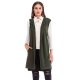 Women basic daily plain sleeveless vest, hooded