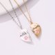 Fashion Jewelry Mother Daughter Necklace 2PCS Set Matching Heart Magnetic Pendant For Women Family Gifts For Mother's Day