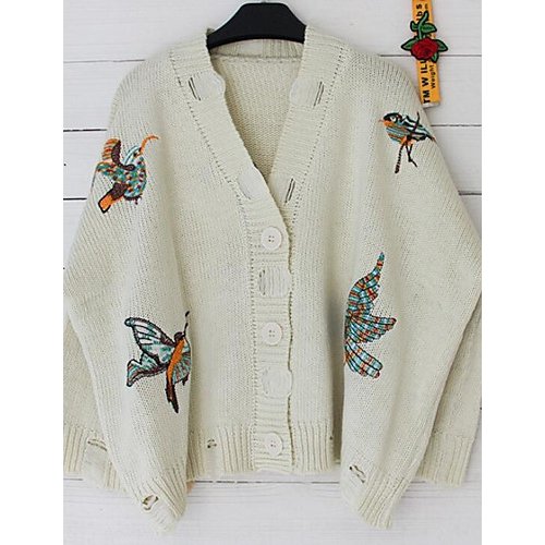 Women solid color long-sleeved cardigan daily