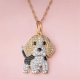 Cute Beagle Dogs Pendant Necklace Exquisite Cartoon Puppy Necklace