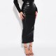 Women's Pu Skirt Fashion Pleated High Waist