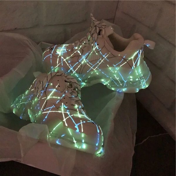 New Crystal Jelly Platform Heightening Sneakers For Summer