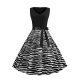 Women chic lace swing dress printing