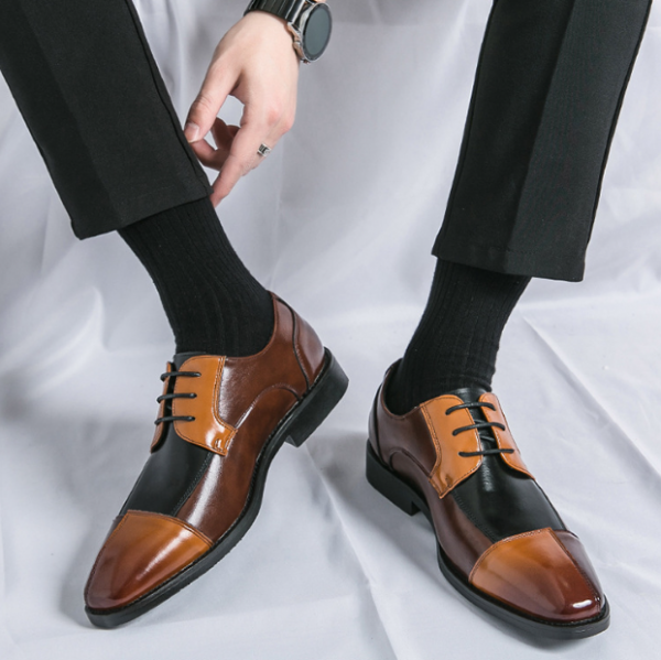 Business Formal Wear Casual Square Toe Large Size Leather Shoes