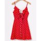 Women go out on weekend A-line dress, polka dot high waist