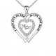 Double Love Necklace MOM Diamond