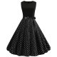 Female retro A-line dress, dot