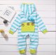 Baby Jumpsuit Solid Color Striped Long Sleeve Climbing Clothing