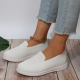 Flyknit Breathable Low Top Pumps Female Plus Size Solid Color Sneakers