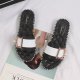 Ladies Summer New Fashion Daily Pearl Buckle Flat Sandals And Slippers