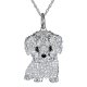 Eco-friendly Zinc Alloy Die Casting Puppy Pendant Necklace