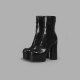 Round Head Chunky Heel High Heels Side Zipper Height Increasing Women's Boots