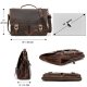 Leather men's business briefcase