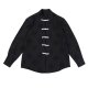 Embossed Jacquard Chinese Style Breasted Long Sleeve Padded Shoulder Shirt