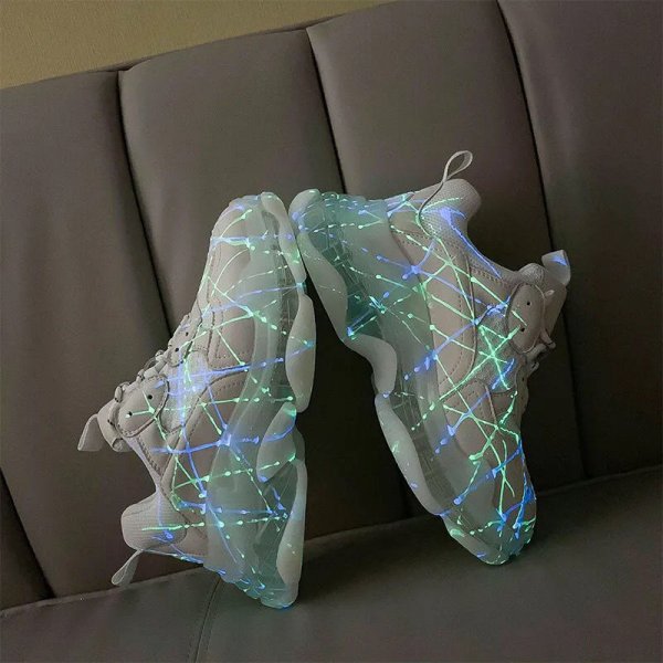 New Crystal Jelly Platform Heightening Sneakers For Summer