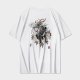 Embroidered Short Sleeve Loose Half-sleeve Pure Cotton High Street Round Neck Top