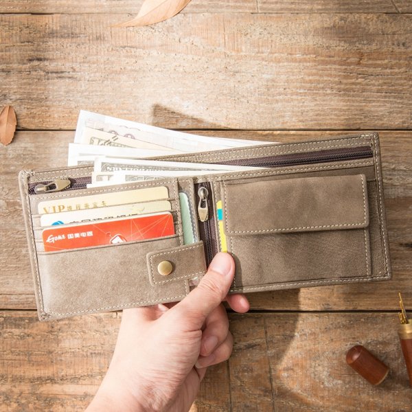 Men's Multifunctional Old Handmade Genuine Leather Wallet