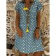 Women basic dress, polka dot lace