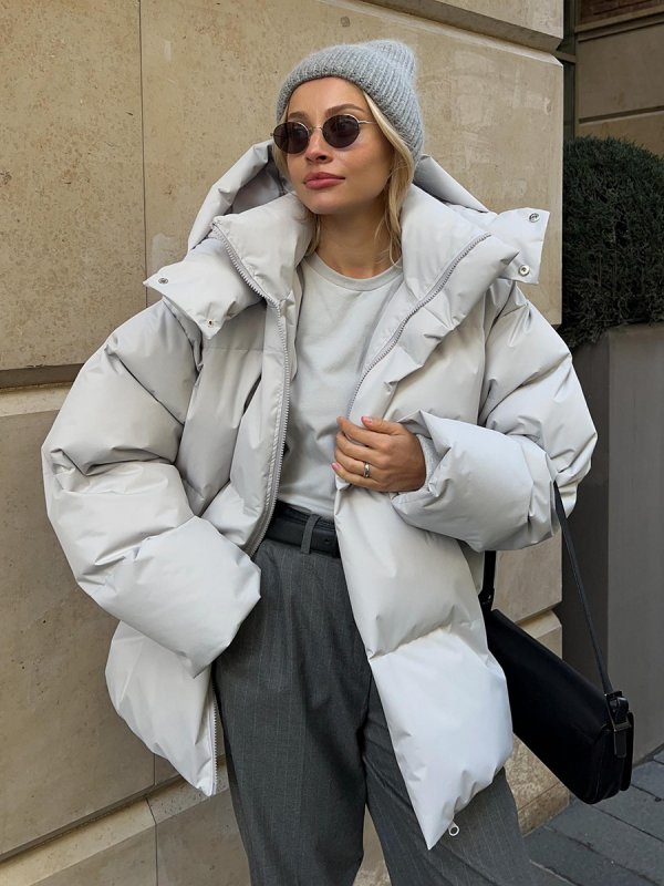 Cotton Padded Jacket Female Loose Cotton Coat Baggy Coat