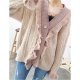 Women solid color long sleeve Slim cardigan basic daily routine cotton