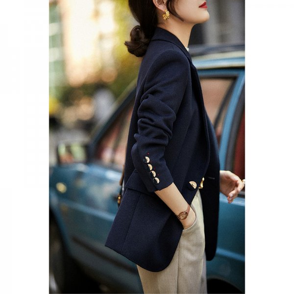 Autumn And Winter Wool-like Suit Jacket For Women