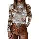 European And American Fashion & Trend Animal Print Long Sleeve