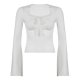 Square Collar Sexy Off-shoulder Early Autumn Long Sleeves