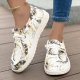 Flat Printed Canvas Shoes Comfortable Round Toe Fashion Casual Women's Shoes