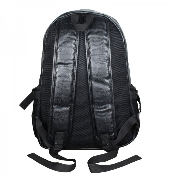 Men's Casual Travel Pu Leather Backpack