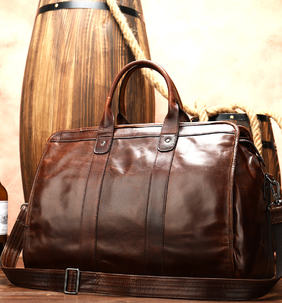 First Layer Cowhide Retro Large-capacity Travel Bag