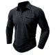 Men's Polyester Consul Solid Color Long Sleeve Bottoming Shirt