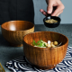 Wooden Bowl Japanese Style Wood Rice Soup Bowl Salad Bowl Food Container Large Small Bowl for Kids Tableware Wooden Utensils