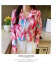 Women's Print Versatile Simple Temperament Long Sleeved Shirt