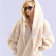 European And American Furry Coat Women's Fall Winter Hooded Pocket Design Cardigan