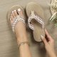 Pp Grass Woven Flip Flops For Women Summer