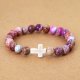 Imperial Pine Mixed Color Cross Beaded Bracelet