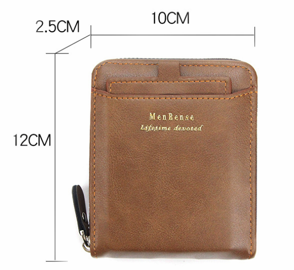 Multi-card Male Zipper Coin Purse Wallet