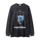 Men's Dark Character Old Washed Long-sleeved T-shirt