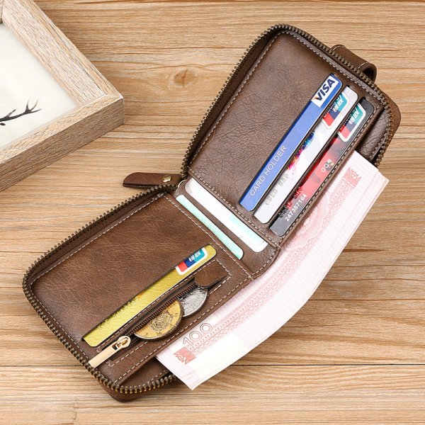 New Fashion Men's Wallet Retro Horizontal