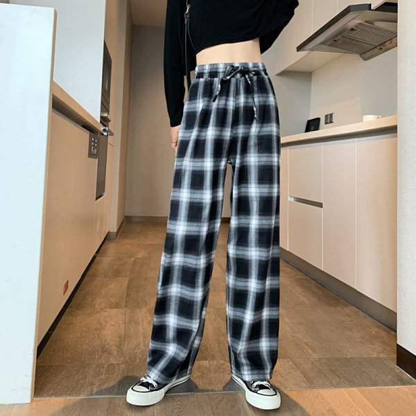 Straight  Loose High Waisted Pendant Pants With Wide Legs