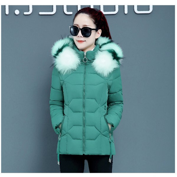 Female Short Cotton Coat Thickened Slim Fit Fashionable Jacket